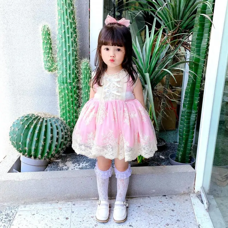 Baby Girl Lolita Dress Children Spanish Princess Dresses Infant Royal Ball Gown for Girls Birthday Baptism Frocks Vestidos