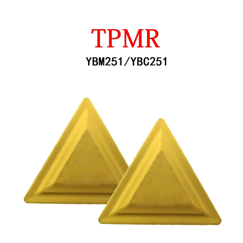 TPMR160304 TPMR160308 TPMR TPMR110304 YBM251 TPMR220412 YBC251 Lathe Machine CNC Turning Tools Cutter Carbide Inserts 10PCS/Box