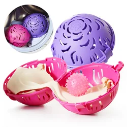 Behogar Laundry Ball Anti-Winding Underwear Bra Washing Ball Saver Washer Sphere Cage with Silicon Washing Ball Random Colors