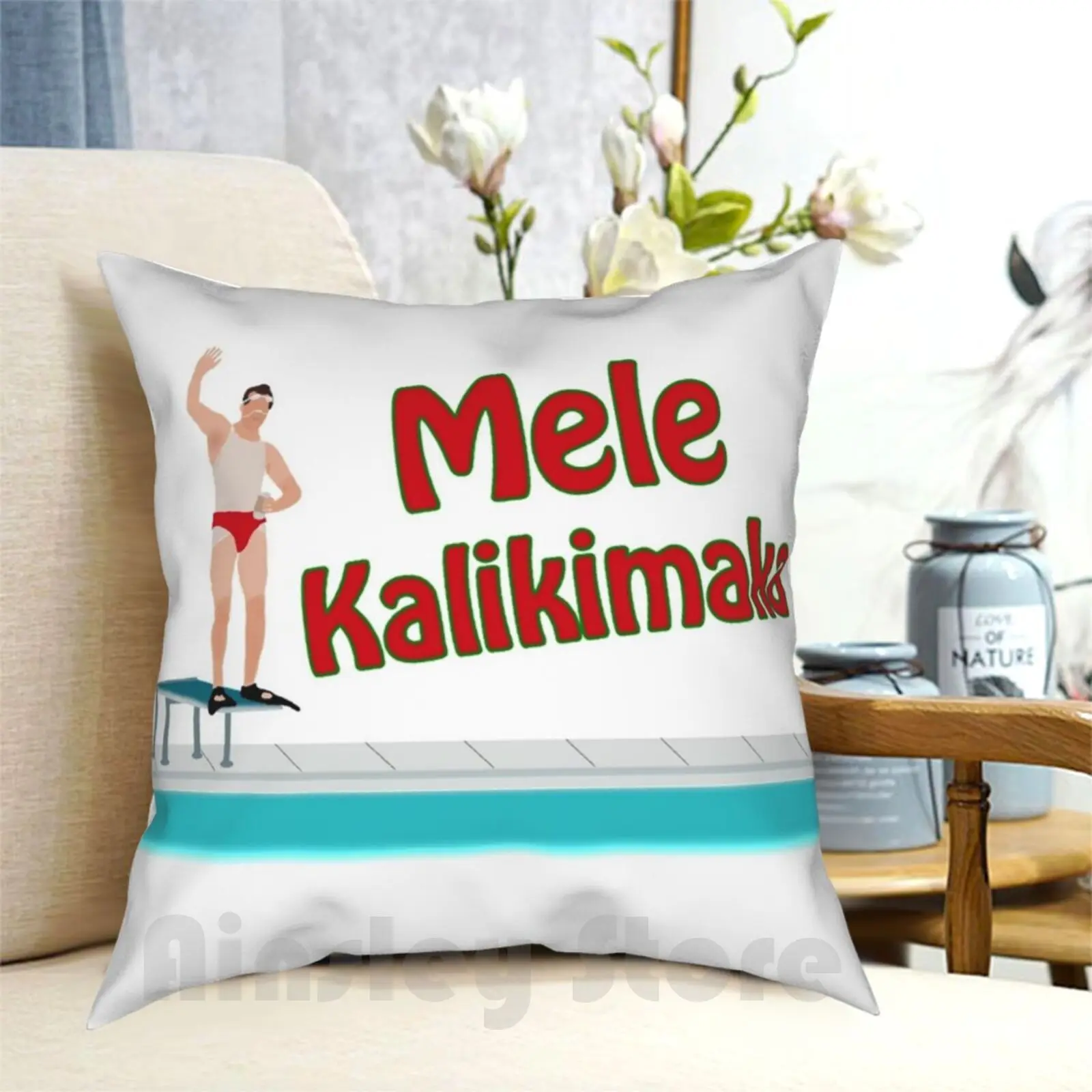 Christmas Vacation-Mele Kalikimaka Pillow Case Printed Home Soft DIY Pillow cover Christmas Vacation Cousin Eddy Eddie