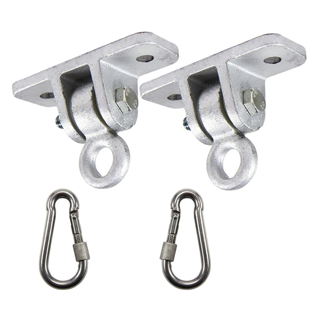 2 Pair Heavy Duty Swing ers Swivel Hooks Playground Hammock Mount Kit