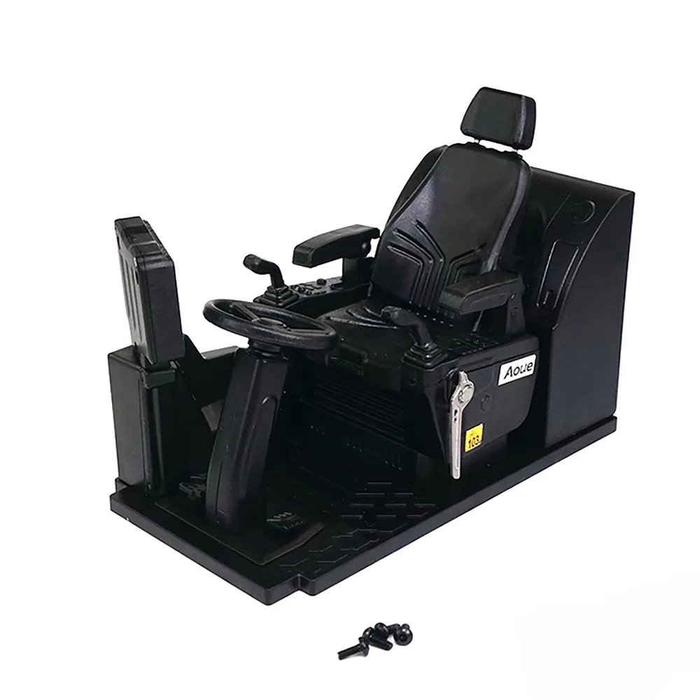 Interior Simulation Central Cab Seat Set for 1/14 Excavator Engineering Vehicle RC Car Accessories