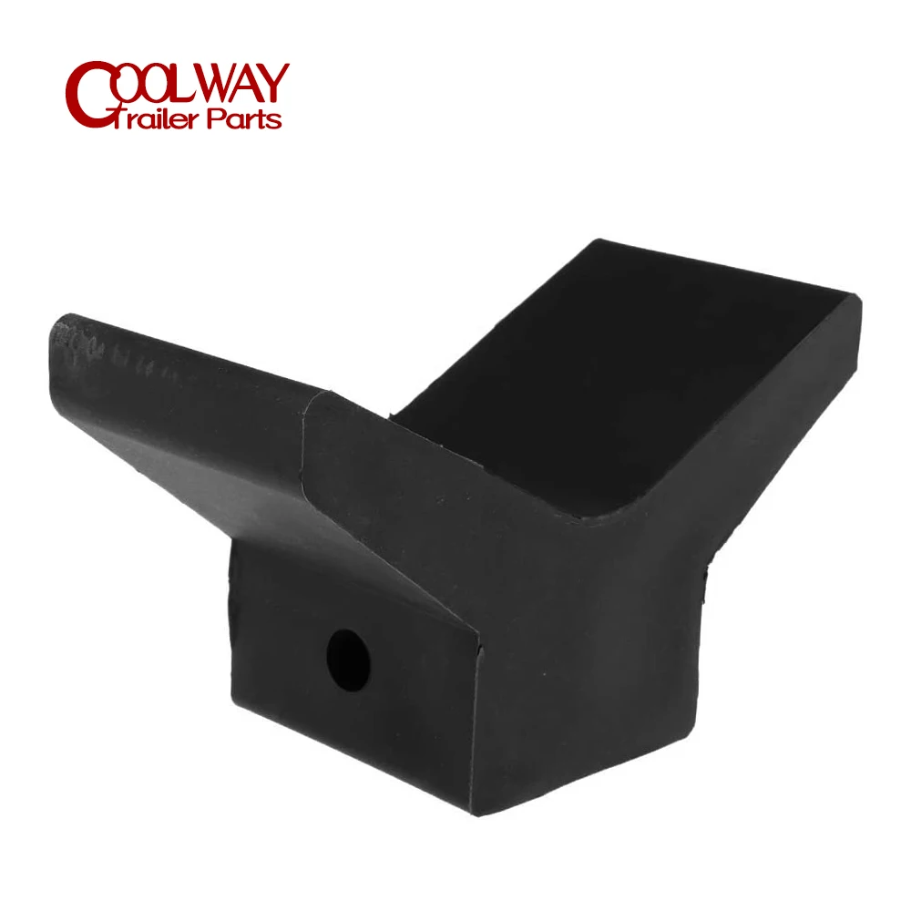 Black Rubber Boat Trailer Bow Stop V Block Roller RV Parts Camper Caravan Accessories