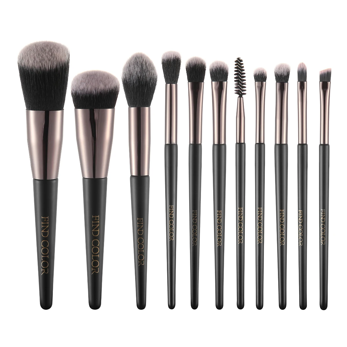 11-pcs Makeup Brushes High Quality Synthetic Hair Foundation Powder Blush Brow Eyeshadow Make up Brush Set