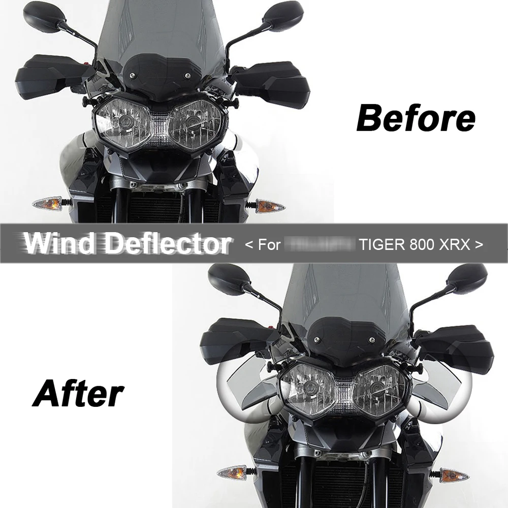 

Motorcycle Shroud Windshield Windscreen Wind Deflector HandShield Handguard For TIGER 800 XRX 2015-2017