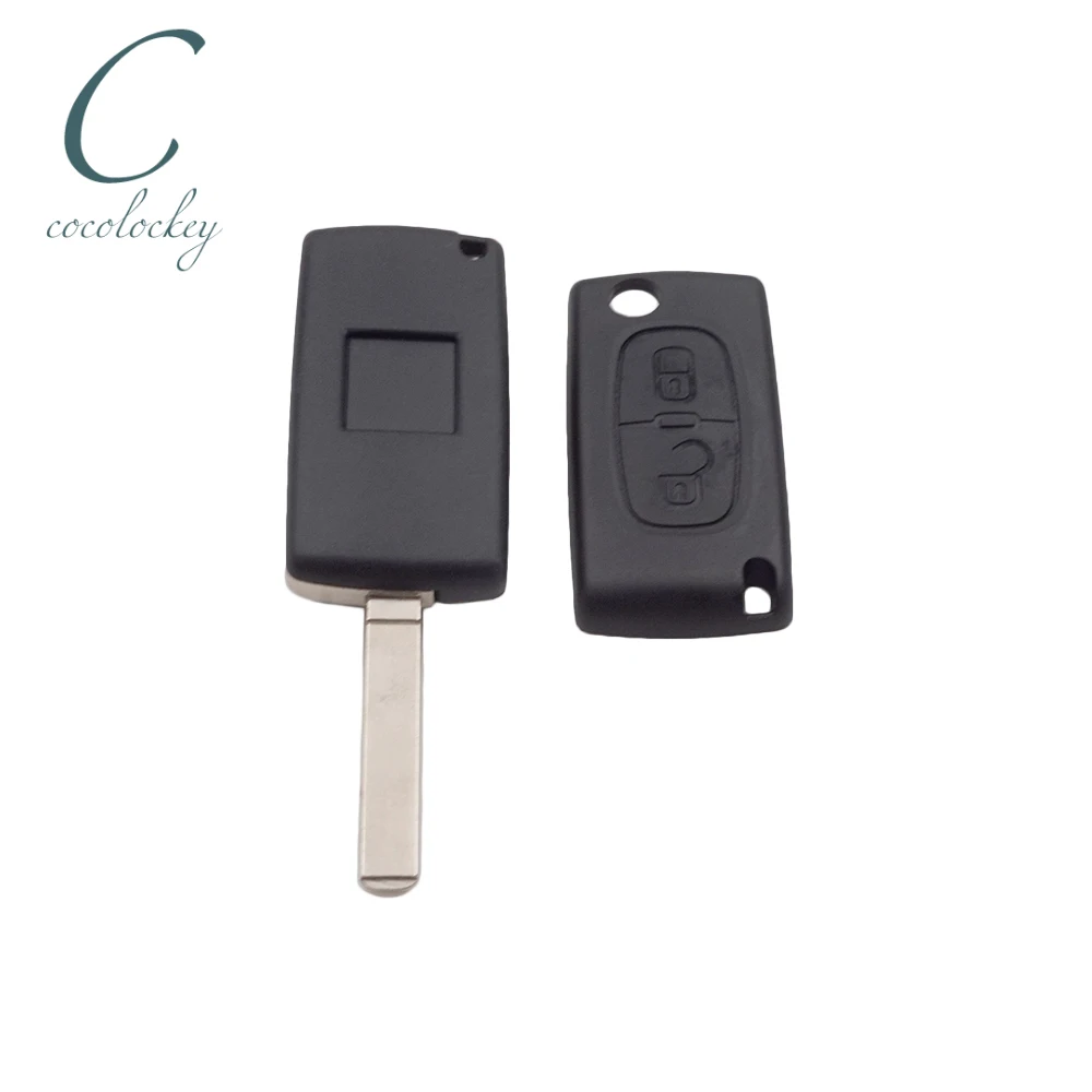 Cocolockey – couvercle de clé télécommande pliable pour Fiat, 2 boutons, pas de lame à rainure, pas de support de batterie, pièces de rechange