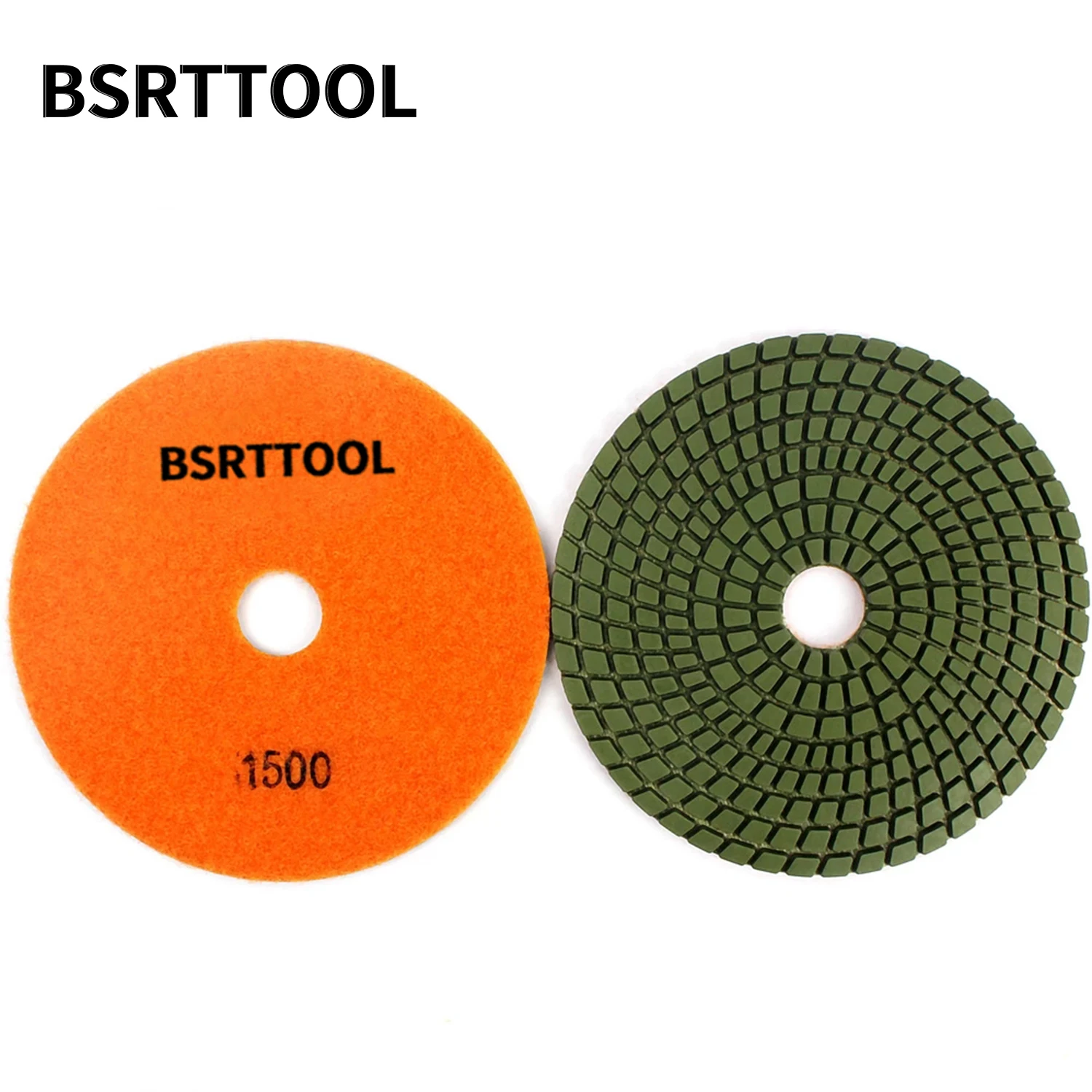 

BSRTTOOL 7 Pcs/Set 5" Diamond Polishing Pad Resin Flexible Grinding Discs For Granite Marble Concrete 125mm Polish Wheel