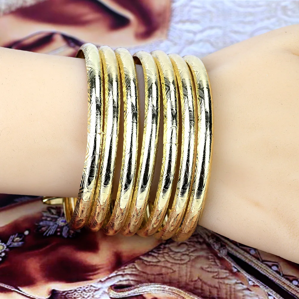 Sunspicems Gold Color Algeria Bride Bracelet Sets Wedding Jewelry Arabic Bangle for Women Cuff Bracelet Bridesmaid Bijoux Gift