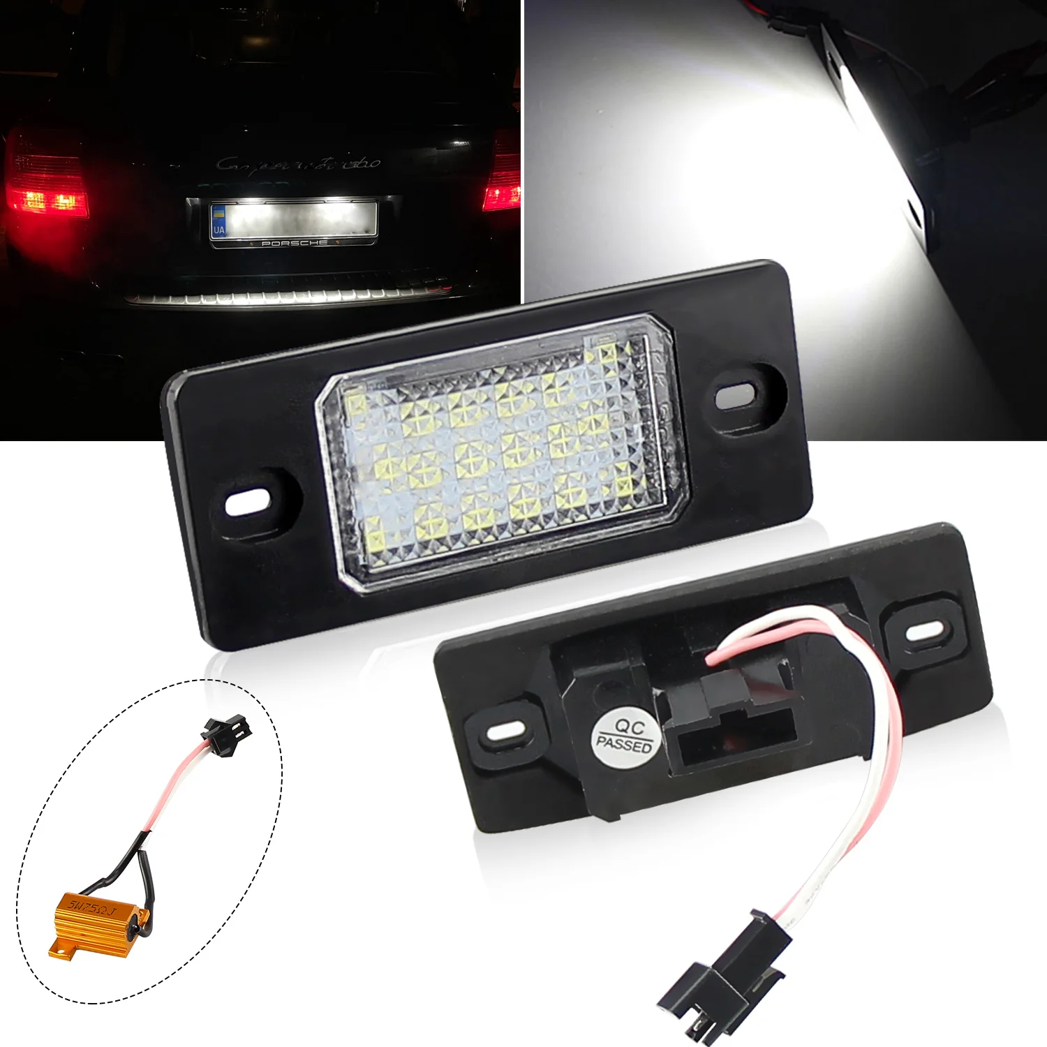 For Porsche Cayenne 955 957 2003-2010 Excellent Ultra bright smd Led License plate light No OBC error car Accessories