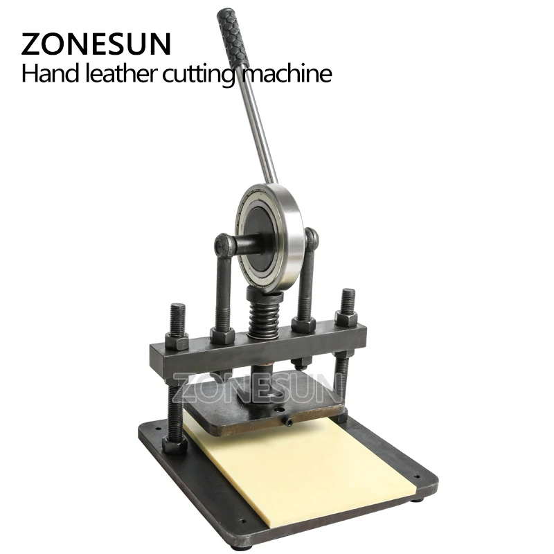 ZONESUN 20x14cm Leather Die Cutting Machine Paper Pattern Mold Die Cutter Manual Leather Hand Press Machine Leathercraft Tools