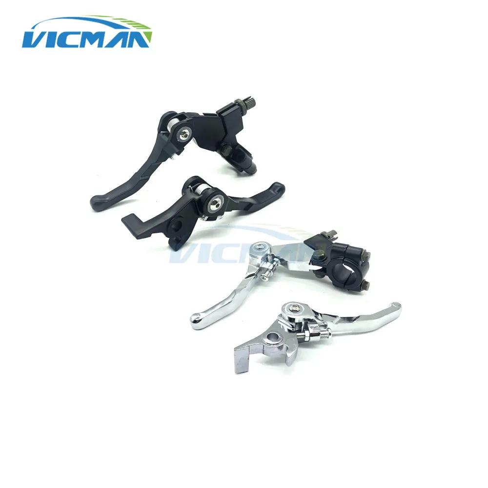 Replacement Black Chrome Rear Folding Brake Clutch Lever Set  For Motorcycle Pit Dirt Bike ATV  7/8 inch 22mm