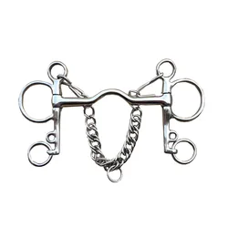 Long Pelham Bit Horse Equipment, aço inoxidável, Cambridge Mouth, Cavalo Produto, 13.3cm