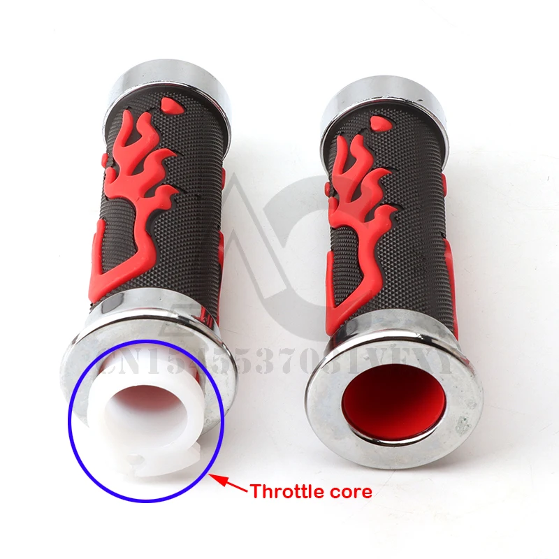 14mm 15mm General Motorcycle Modification Flame Pattern Skull Head Decorative Handlebar Off-road Vehicle Motorcycle Parts