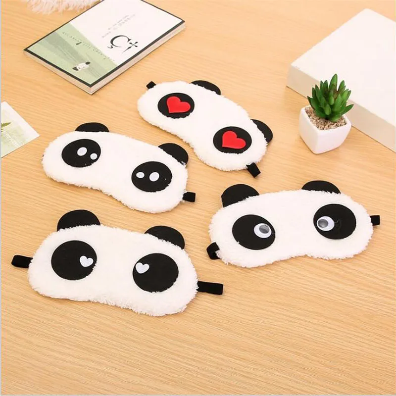 30pcs/lot New Kawaii Panda design Goggles For Sleep Well Rest Eyes Hot Sale Security Protection cover MR004