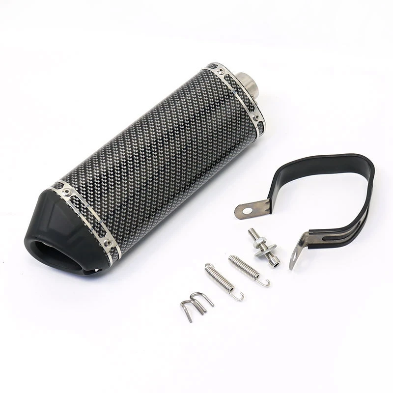 

38-51mm Carbon fiber Universal Motorcycle Exhaust pipe Dirt Pit Bike Motocross Nozzle For Muffler ​Tube escape moto silencer