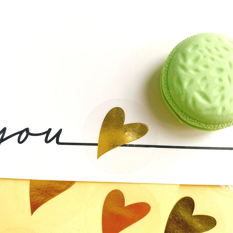 160 Stück/Los Runde Herz-Geschenk-Siegel-Etiketten, selbstklebende Kraftpapier-Siegel-Aufkleber für Backwaren, lustige DIY-Arbeiten – Detail 27