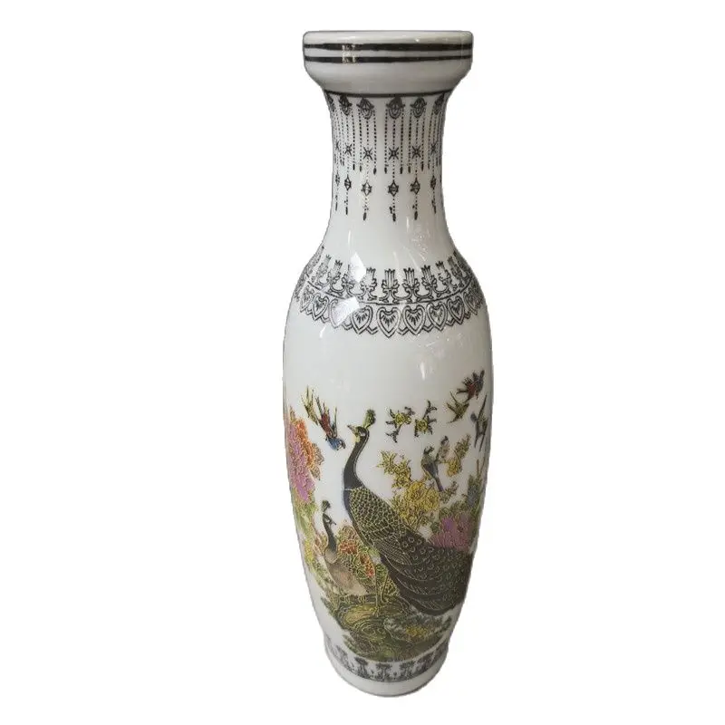 

Chinese Old Porcelain Vase Painted Flower And Bird Vase