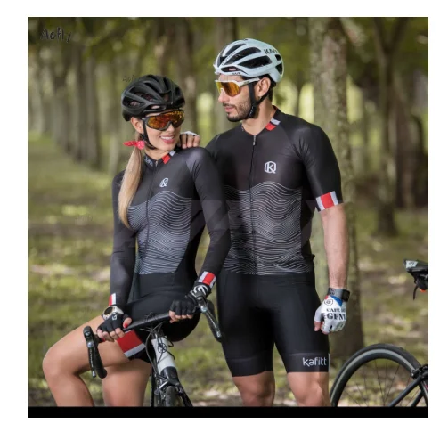 2023 couples black Kafitt Triathlon Cycling clothes Skinsuit sets Maillot Ropa Ciclismo Bicycle Clothing Go pro Jumpsuit kits