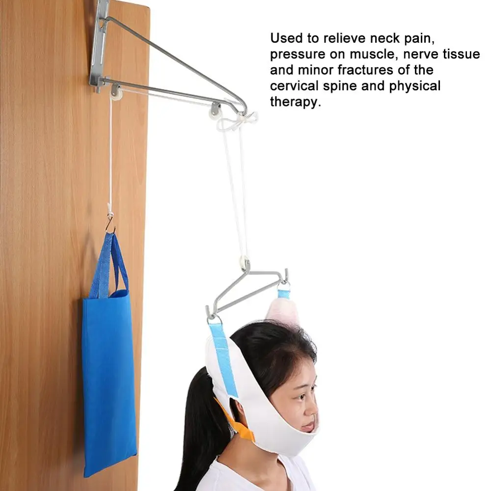 

Sandbag Over Door Neck Massager Cervical Traction Device Therapy Stretcher Adjustment Chiropractic Back Pain Relief Relaxation