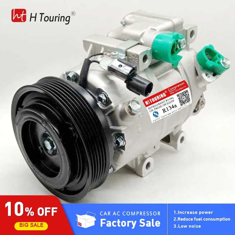 For HYUNDAI SANTA Fe II 2.2 CRDi 2006- AC COMPRESSOR VS16 977012B101 97701-2B101 97701 2B101