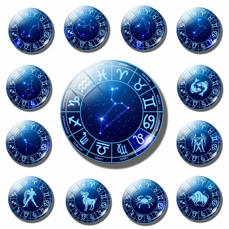 Leo Signs of Zodiac Fridge Mange 12 Constellations Sticker Magnetic Refrigerator Decoration Astrology Gift Home Decor