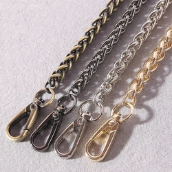 Steel Bag Chain - 8mm Gold, Silver, Gun Black Detachable Replacement Purse Chain, Bag Belts Strap Handles Round Strong Bag Chain