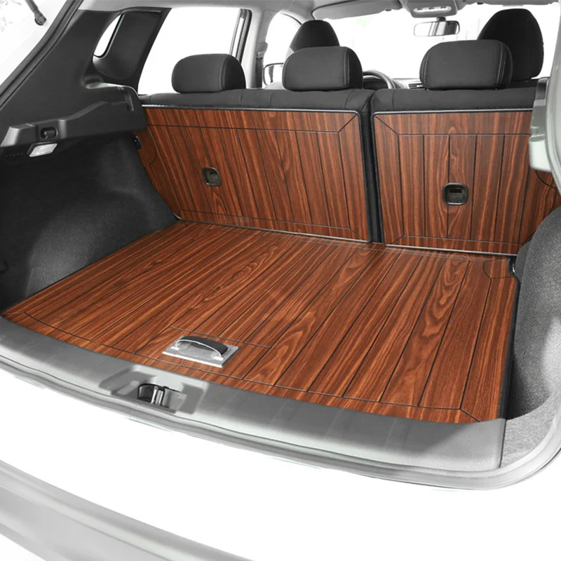 For Nissan Qashqai J11 2015-2020 Wooden trunk mat wooden floor special automobile wooden floor ecological board foot pad