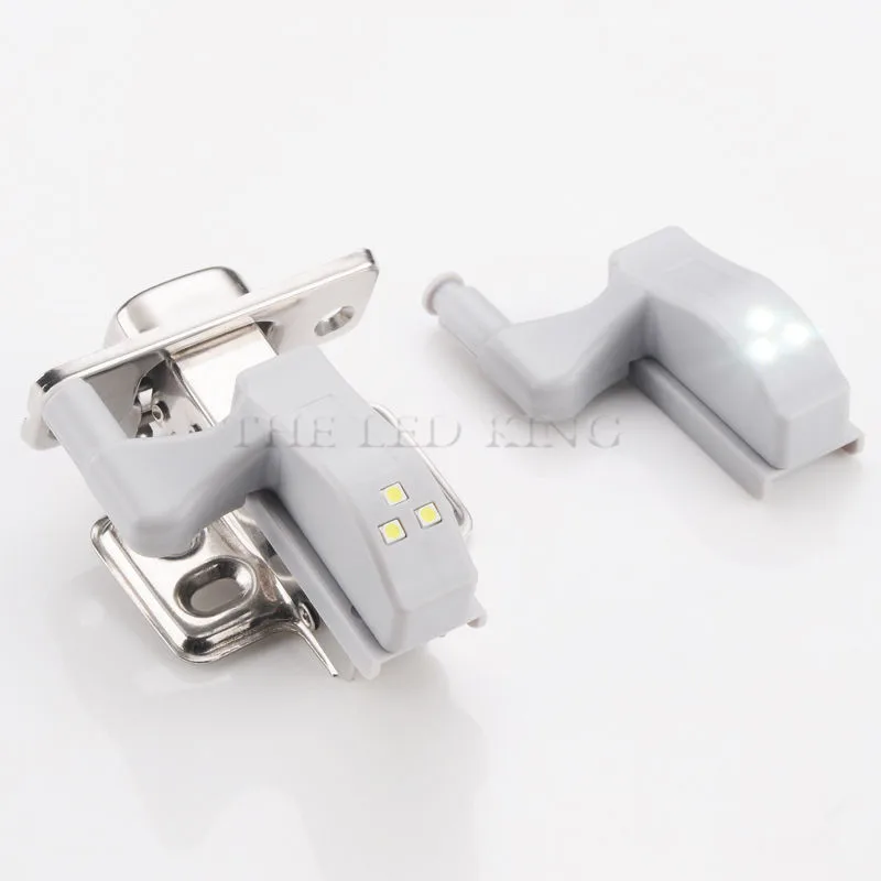10Pcs LED Under Cabinet Light with Battery Smart Touch Universal Cupboard Hinge Lamp Sensor Night Light for Closet Wardrobe