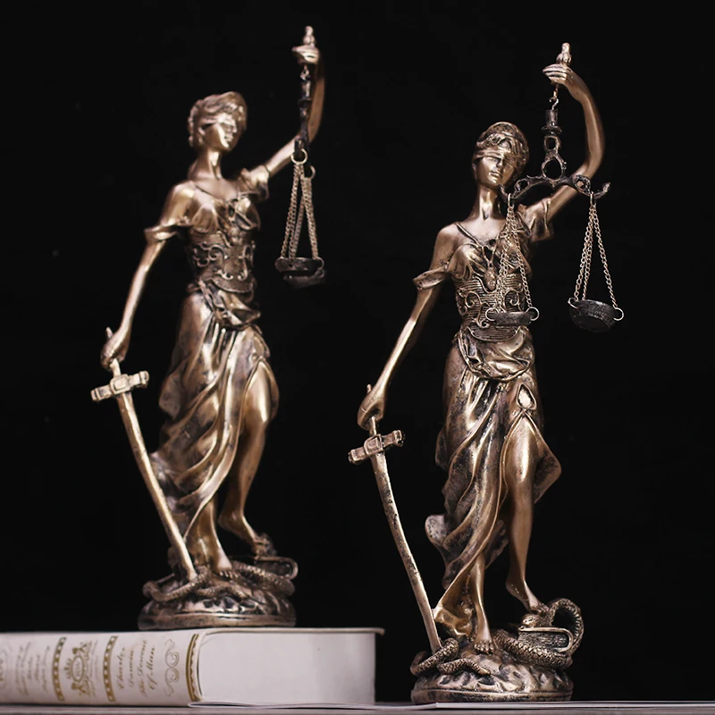 

Large Greek Justice Goddess Statue/Fair Angels Resin statue Ornaments Vintage Home Room Decoration Accessories Office Crafts