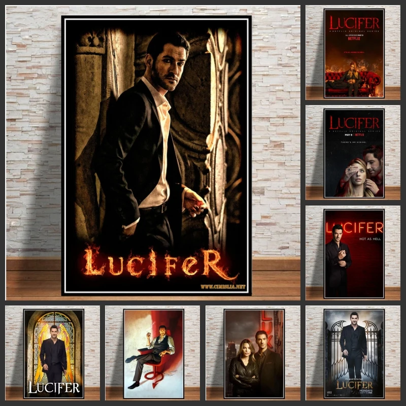 TV Series New Lucifer Show New Season Art Posters and Prints Painting Art Pictures on The Wall for Living Room Home Decoration