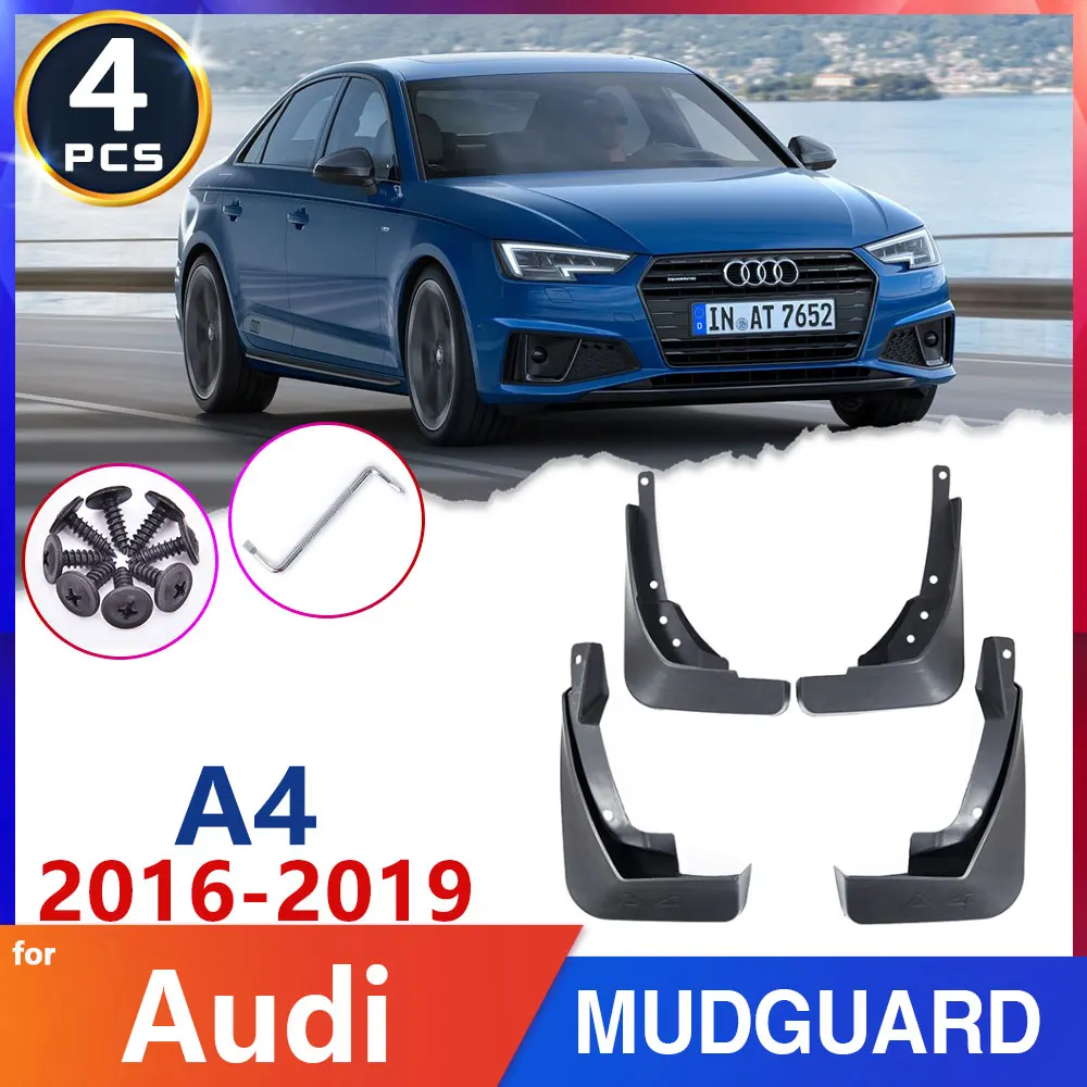 

Car Mudflaps Mudguards Tire Fender for Audi A4 B9 2016 2017 2018 2019 Accessories Goods Mud Splash Flaps Guards Exterior Car