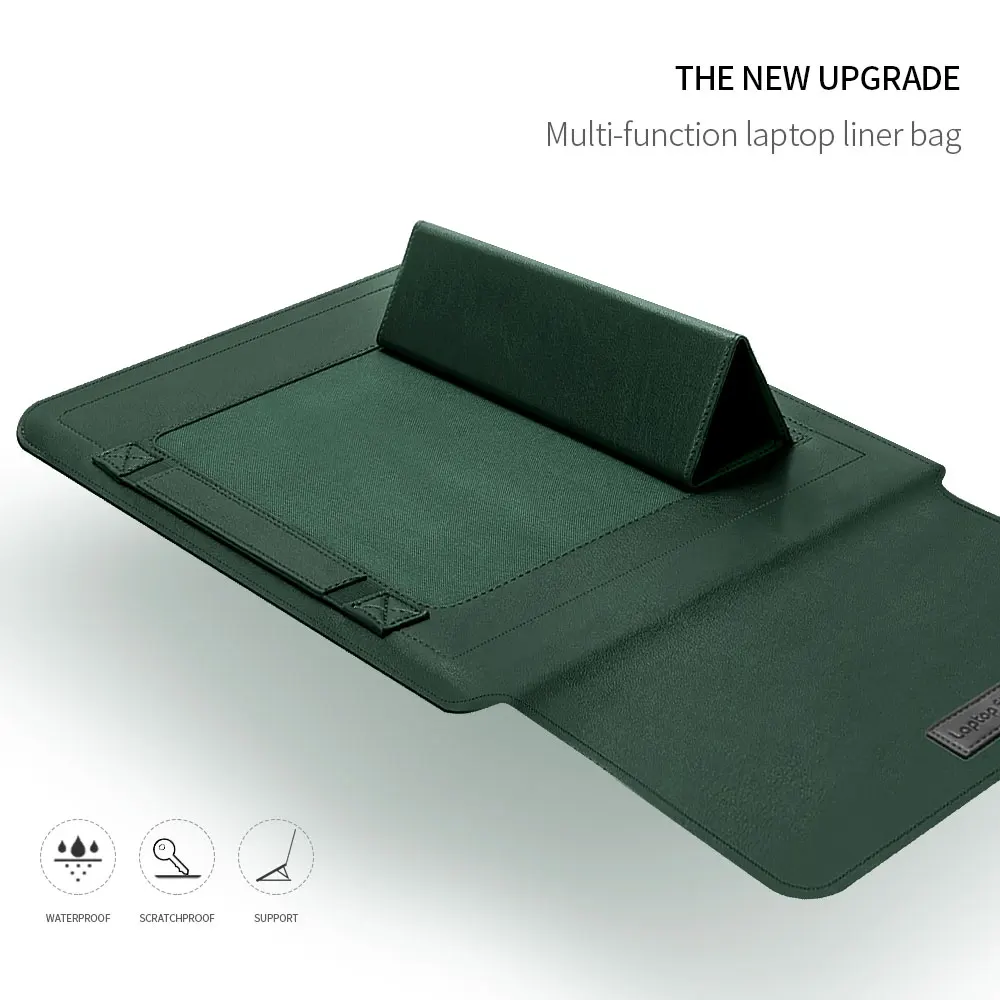 Funda con soporte de PU para Macbook Pro 16, funda para portátil 2023, funda para Macbook Air 13 2022 M2 Pro 13 14 15 12 11 Matebook Xiaomi Bag