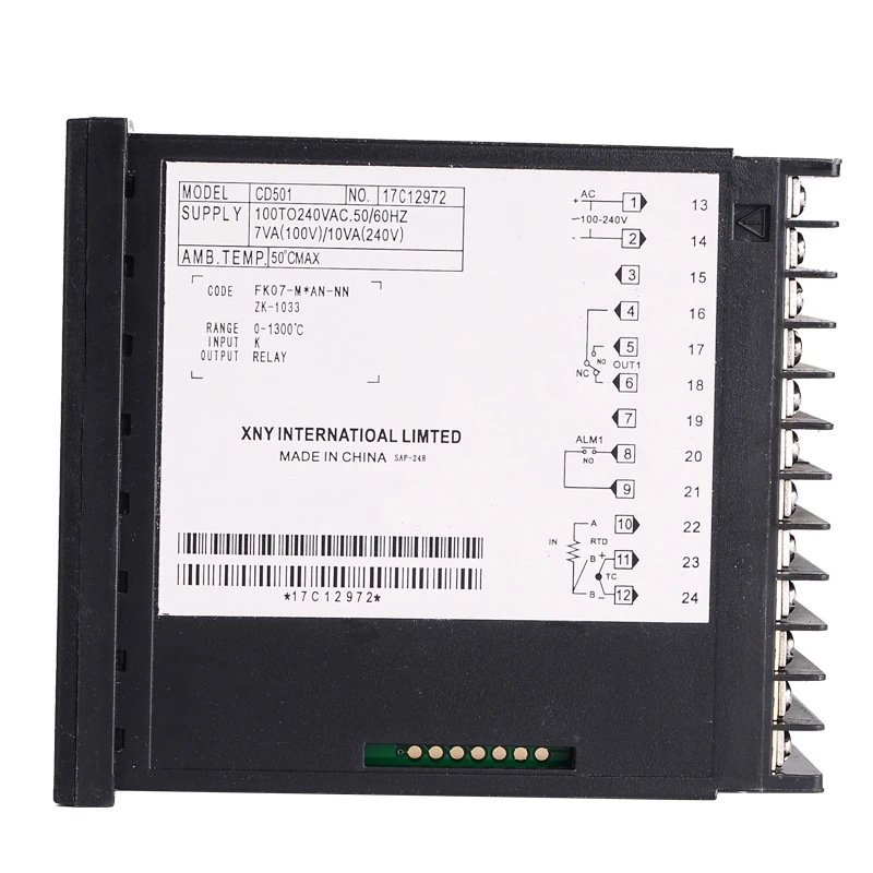 CD501 96*48mm Horizontal Type Digital PID Temperature Control Thermo controller,Input signal sensor thermocouple K, Relay Output