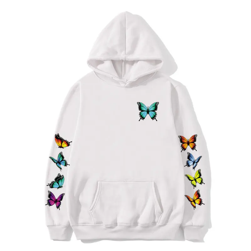 

Men Hip Hop Hoodies Sweatshirt Butterfly Print 2023 Harajuku Streetwear Chinese Kanji Hoodie Pullover Autumn HipHop Oversized