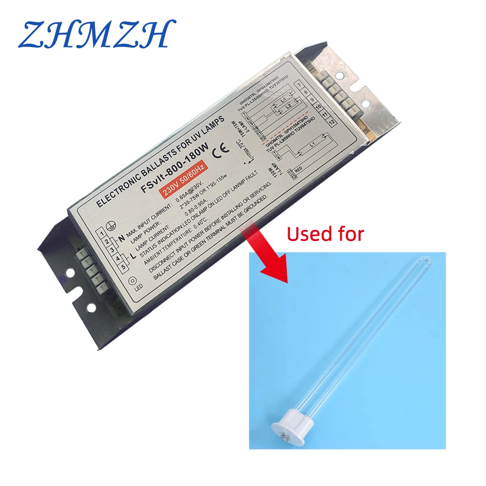 150W 180W Electronic Ballast UV Lamp Ballast 2G11 Ultraviolet Sterilizing Light Ballast Four Pins UV Disinfection Lamp Ballast