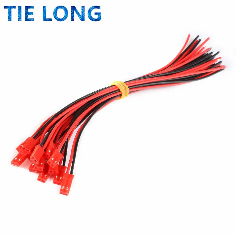 10Pairs 100mm 200mm 2 Pin JST Plug Connector Male+Female Plug Connector Cable Wire for RC Toys Battery LED Lamp