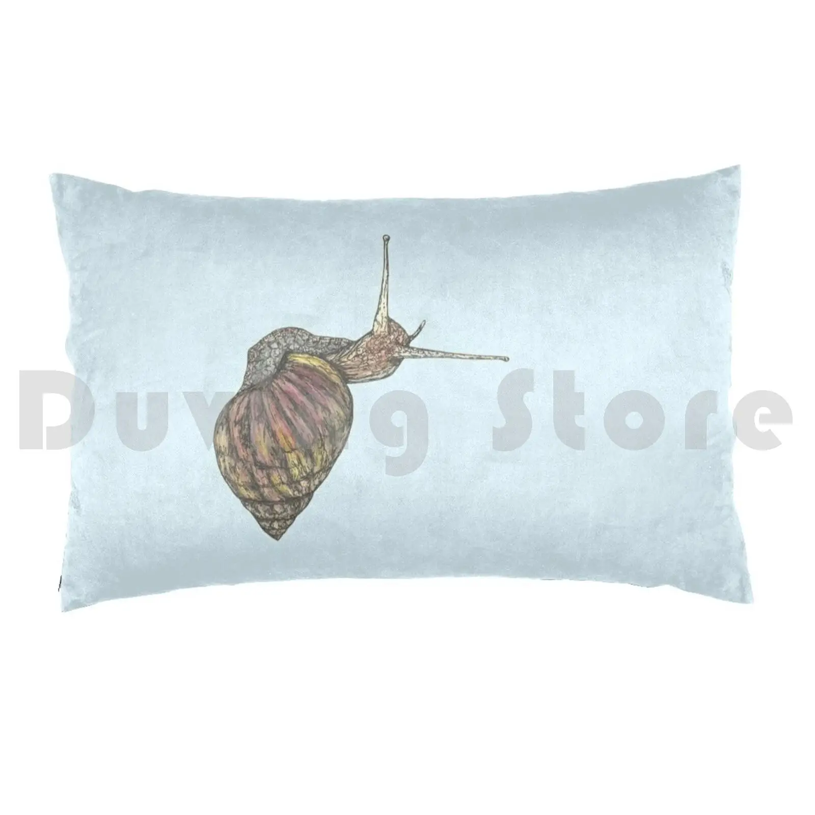 Torti Snail Pillow Case Printed 50x75 Snail Animal Nature Garden Wildlife Shell Seren Sketches Bug Gardener