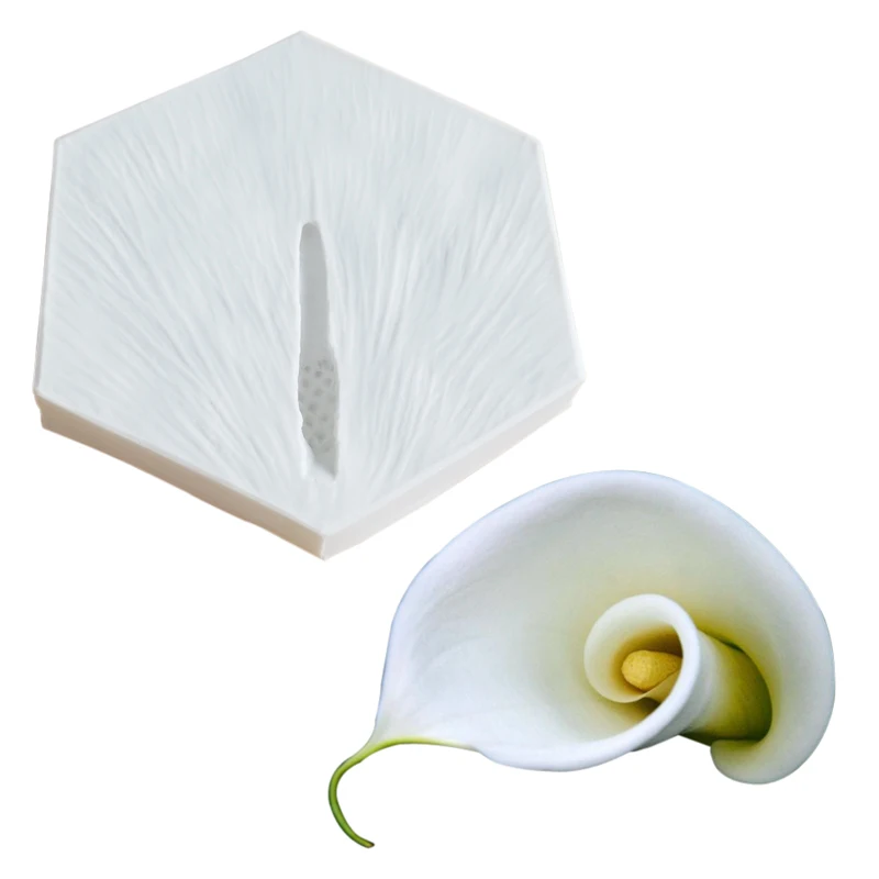 Calla Lily Stamen Silicone Mold Petal Veiner Cake Decorating Fondant Clay Flower Sugarcraft Gumpaste Molds M2300
