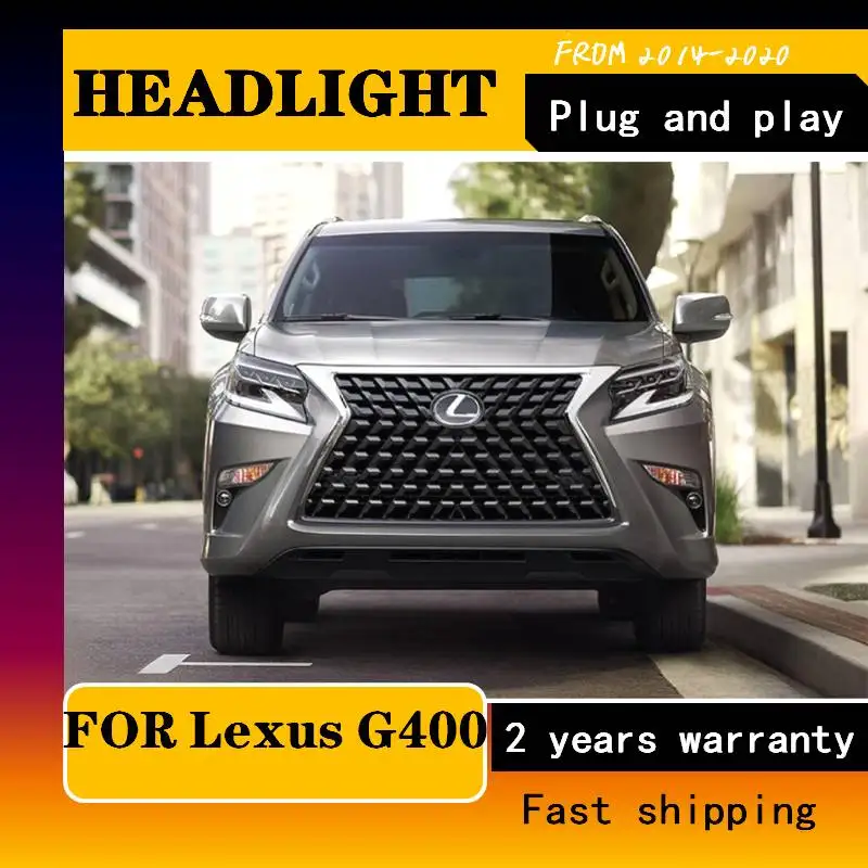 Car Styling For Lexus 2014-2020 GX400 GX460 All Led Headlight For GX400 460 Dynamic Turn Signal Headlight Auto Accessories