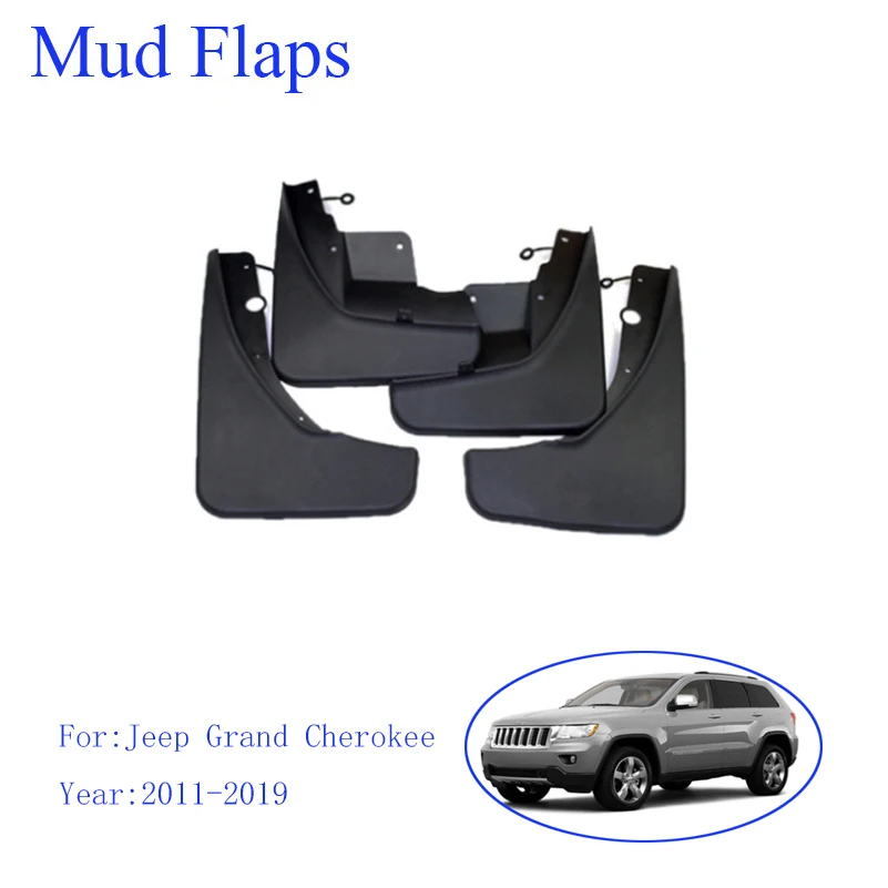 Auto Mud Flaps for Jeep Grand Cherokee 2011-2019 Mudflaps Splash Guards Front Rear Mudguards Car Fender