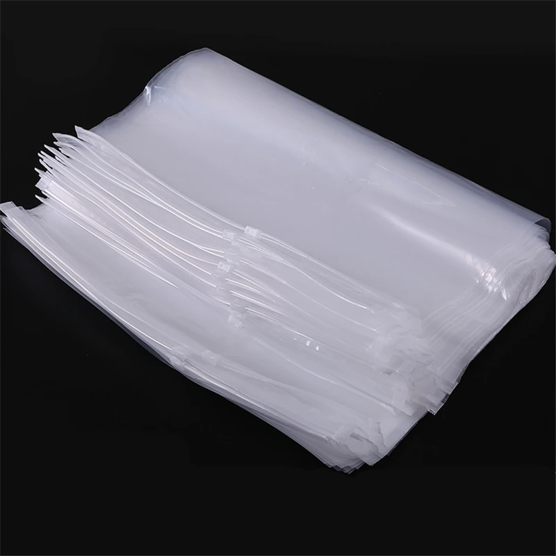 StoBag 10pcs Clear Transparent Plastic Package Cloth Travel Storage Pouch Waterproof Bag Zipper Lock Self Seal Cloth OrganizerPE