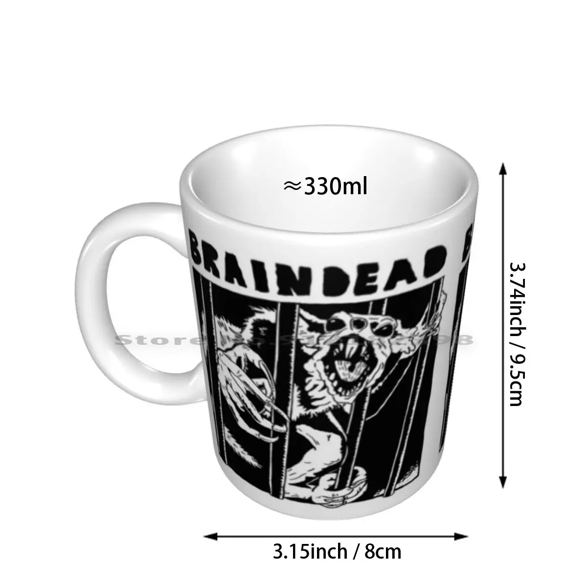 Braindead Rat Monkey Ceramic Mugs Coffee Cups Milk Tea Mug Braindead Dead Alive Peter Jackson Rat Monkey Film Horror Zombie