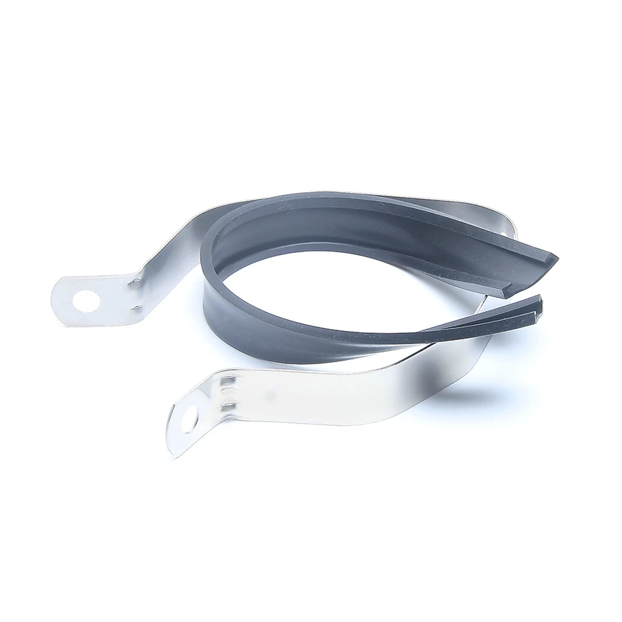 Motorcycle Exhaust Clamp  With Rubber Pipe Clamp Fixed Ring Support Bracket For Akrapovic Exhaust 460mm 370mm DB Killer