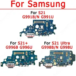 Charge Board For Samsung Galaxy S21 Plus Ultra G991 G996 G998 Charging Port Plate Ribbon Socket Pcb Dock Usb Connector