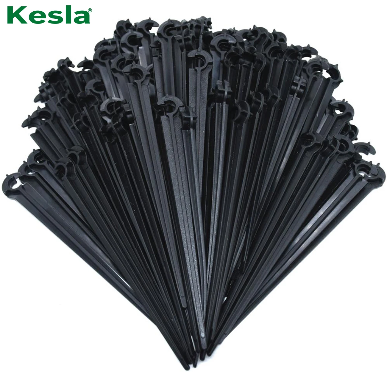 Kesla 50-400 Stück 1/4 ''C-Typ Haken mit festem Stiel Halter Pfähle für 4/7mm Schlauch Blumentopf Tropf bewässerungs armatur Gewächshaus – Detail 1