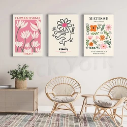 Set Of 3 Prints, Matisse Print, Matisse Cutout, Flower Market Print, Flower Market Poster, Set of Three Wall Art, Gallery Wall