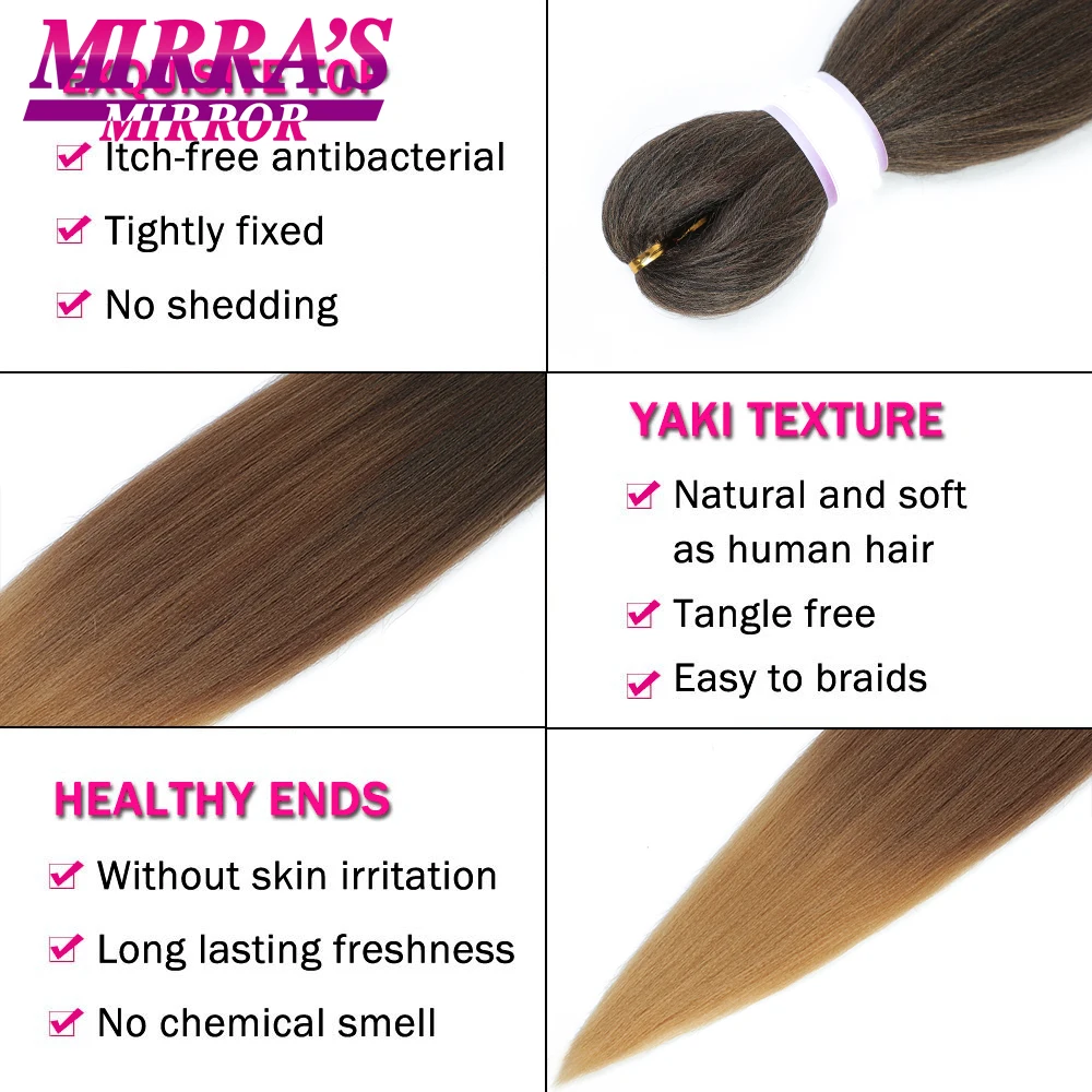 Synthetic Hair Extensions Ombre Jumbo Braids Hair Pre Stretched Braiding Hair For Box Twist Passion Braids Hair 1/3/4/6/8 Bundle