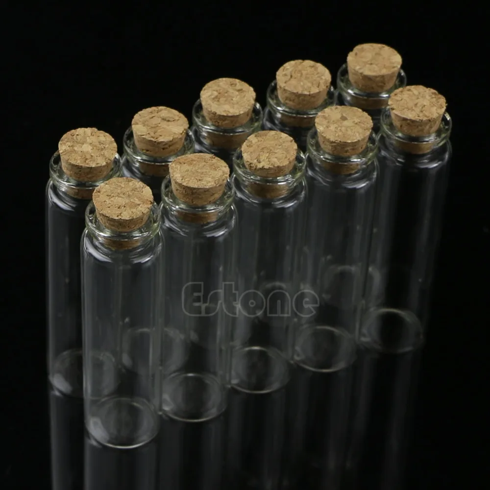 10pcs 20ml 22*80mm Nuovo Mini Bottiglia di Vetro Fiala con Ck Fermacorda E Ganci Fase Del Pendente