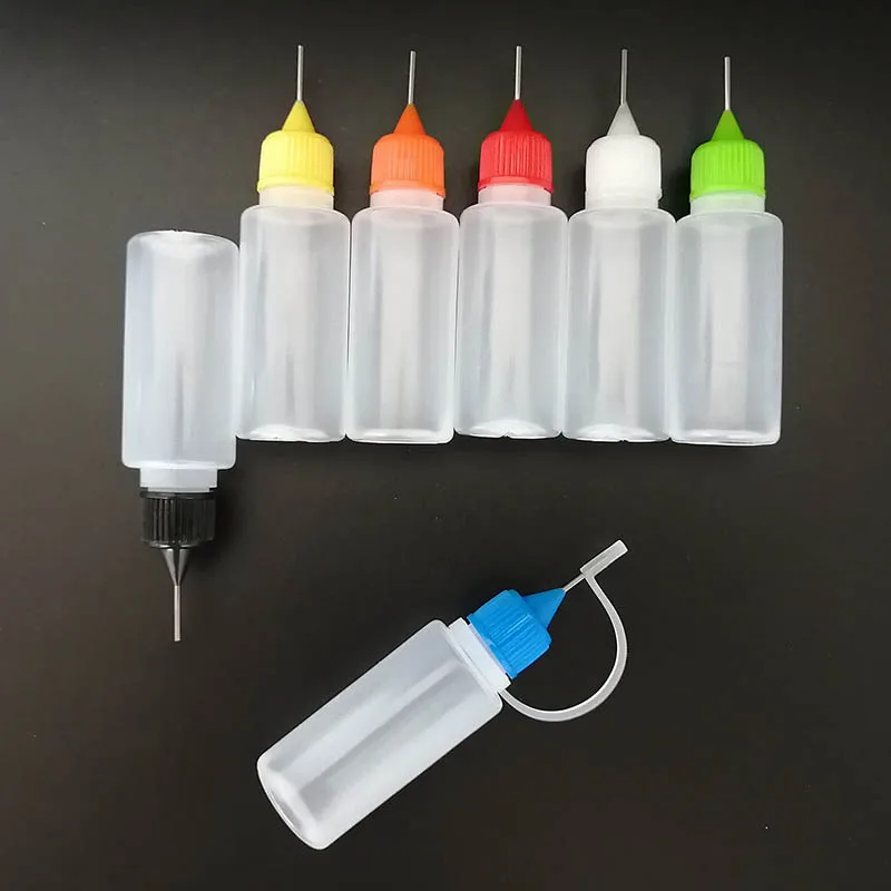 5Pcs/1Pcs 10/20/30/50/100ml Squeeze Bottles Needle Tip PE Glue Applicator Bottle Craft Tool Transparent for Paper Quilling