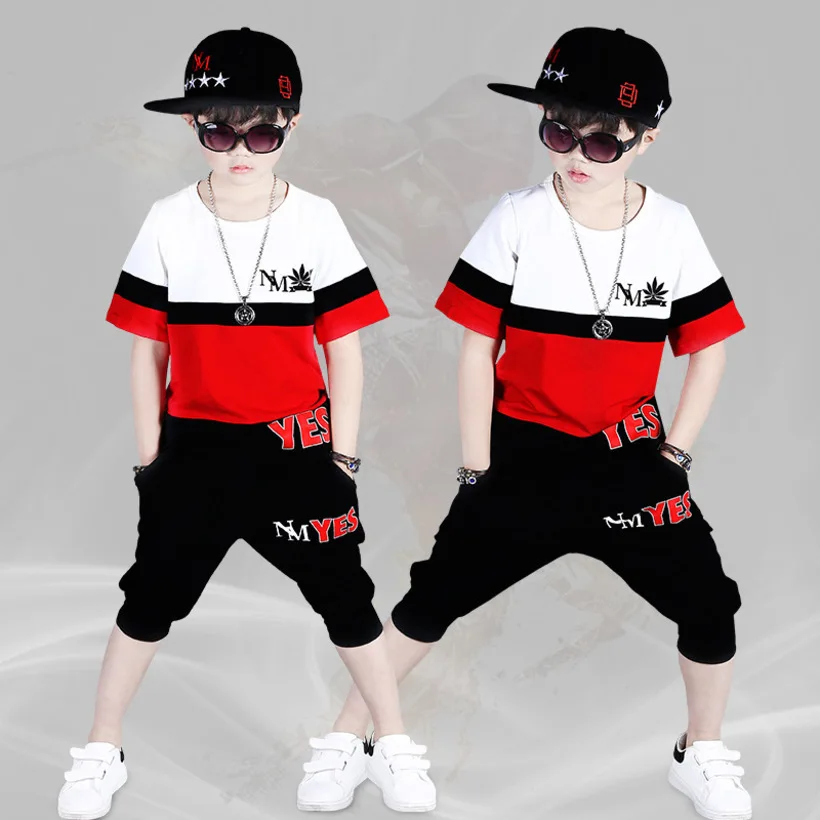 

2022 New Boys Summer Sets Brand Kids Tracksuit Casual Boys Clothes Set Handsome Boys Set Vetement Enfant Garcon Cool Sport Suit